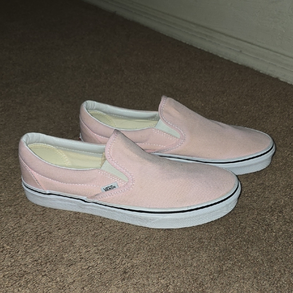 Vans Light Pink Slip-On Shoes